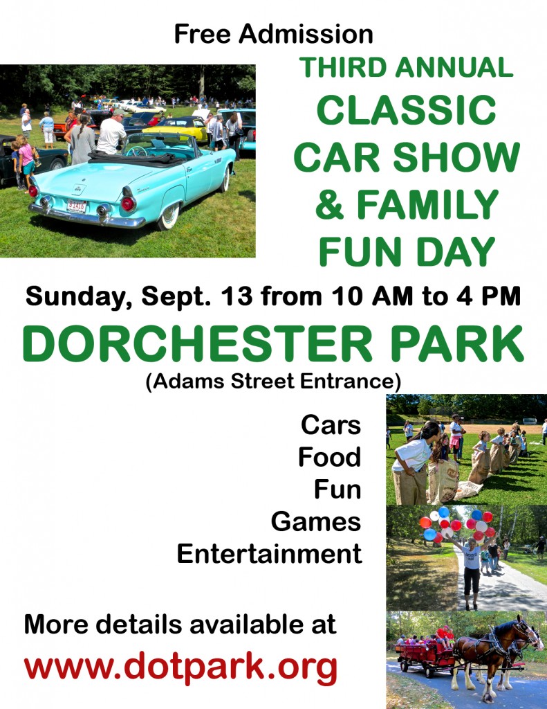 Classic Car Show Sunday, September 11, 2022 Dorchester Park